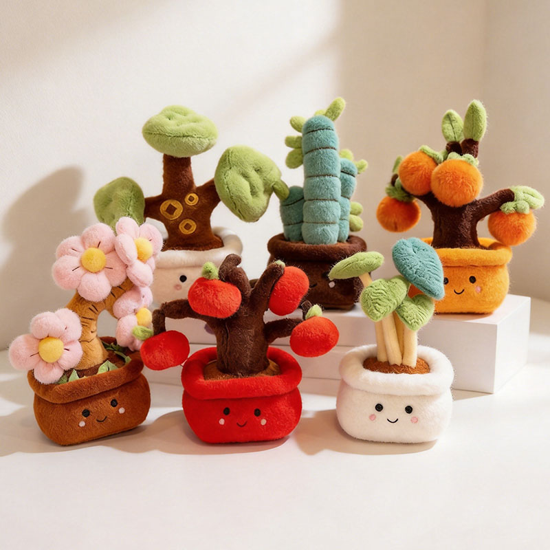 Home Cinema Apple - 25cm Kawaii Potted Plush Toy Soft
