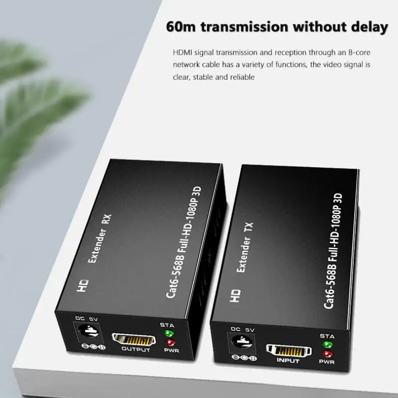 Home Cinema Apple - 60M Extender RJ45 HDMI-compatible extender 1080P
