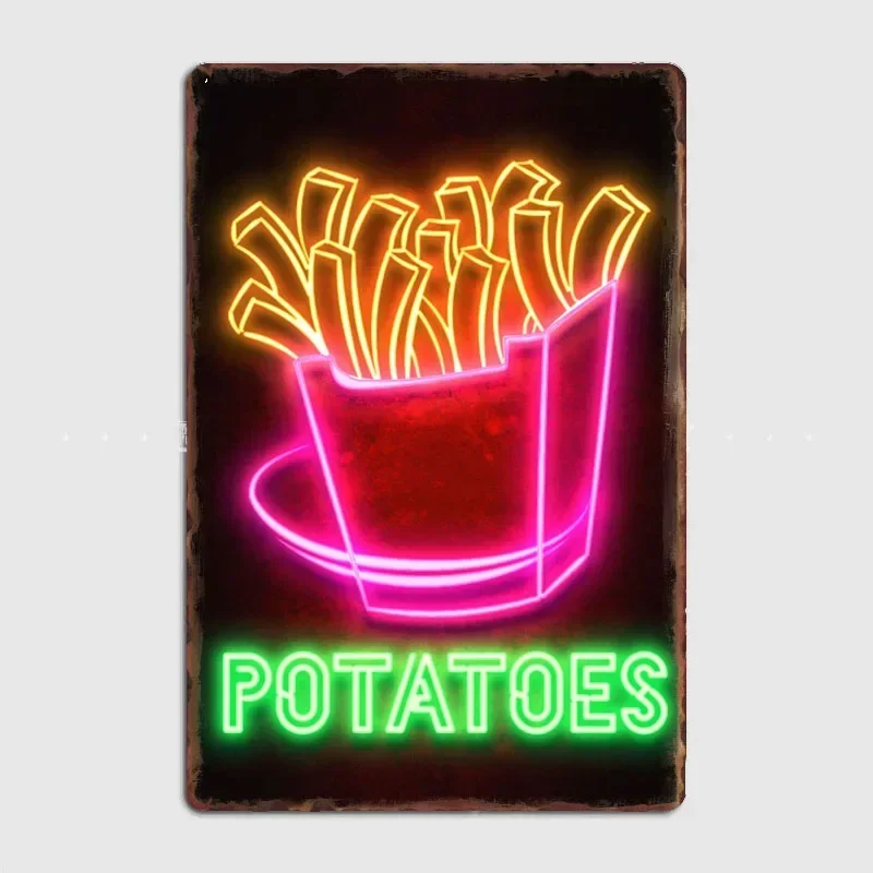Potatoes Food Neon Sign Retro  - Home Cinema Food recension och pris