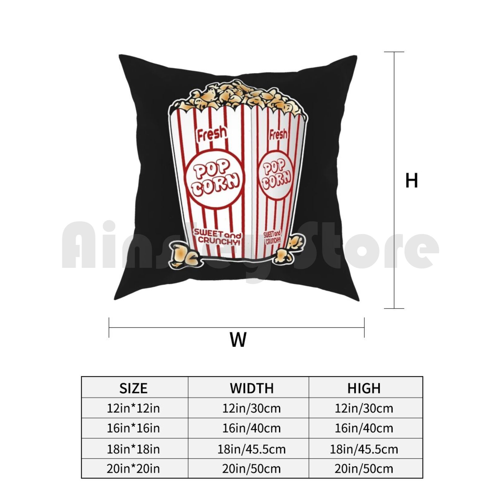 Cinema Popcorn Pack Pillow Cas - Home Cinema Food recension och pris