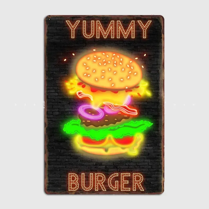 BURGER Food Neon Sign Metal Si - Home Cinema Food recension och pris