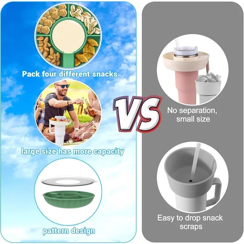 Divided Snack Plate with Cup H - Home Cinema Food recension och pris