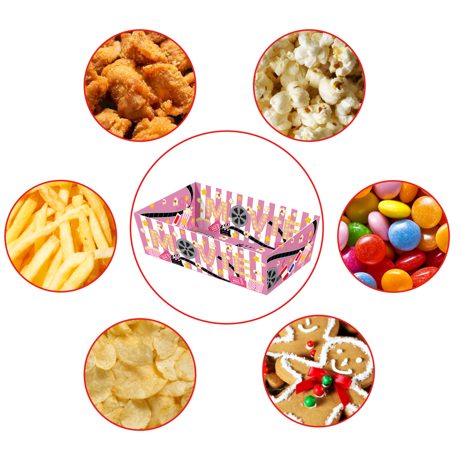 Disposable Cinema Paper Food B - Home Cinema Food recension och pris
