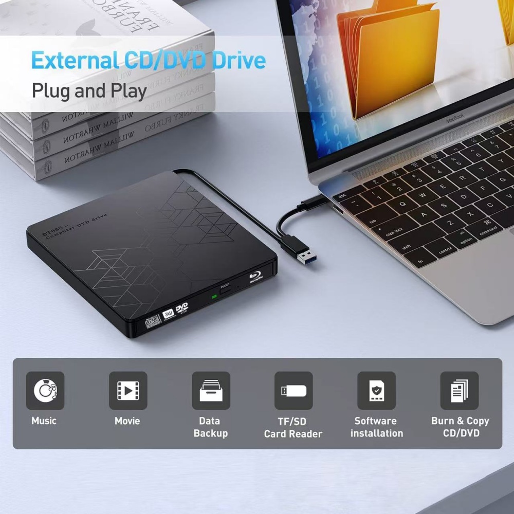 5-in-1 External Blu-ray Drive， - Blu Ray Disc Player recension och pris