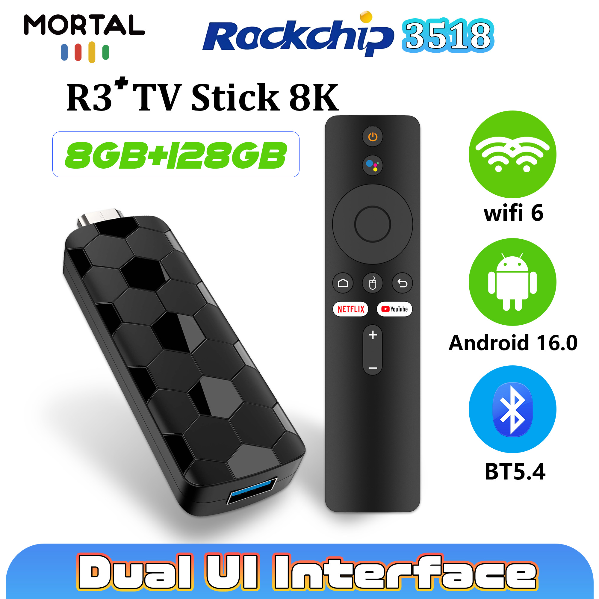 Mortal R3+ TV Stick Android 16 - Home Cinema Tv recension och pris