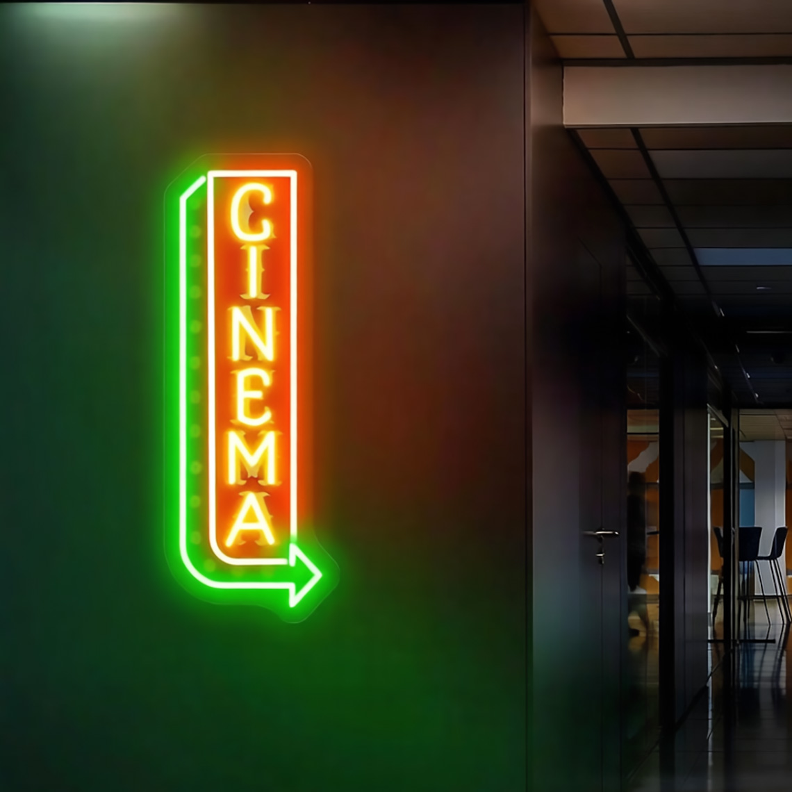 Cinema Neon Sign Cinema Popcor - Home Cinema Food recension och pris